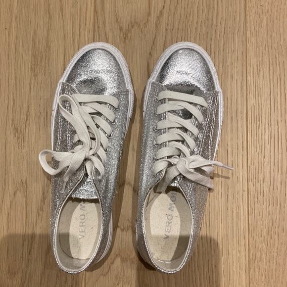 Vero Moda silver sneakers size 6 - Picture 1 of 3